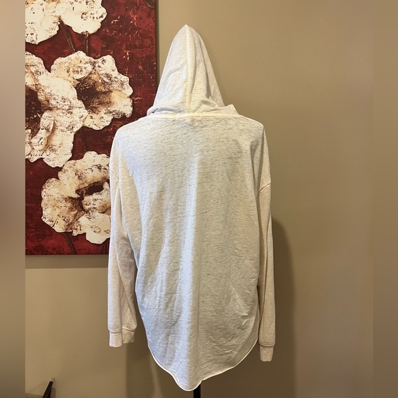 C&C T-shirt weight graphic hoodie in cream “paradise awaits” with rainbow,size M - Picture 4 of 5